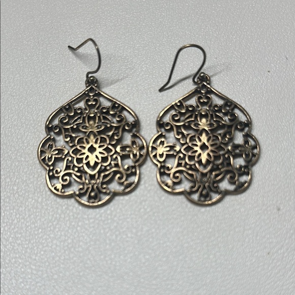 Lucky Brand Brass Filigree Earrings - Picture 1 of 1